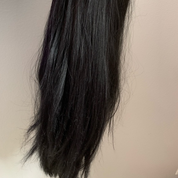 Synthetic black 22” body wig main image 4